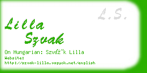lilla szvak business card
